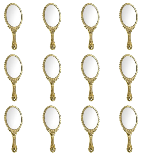 Gold Handheld Mirror Set